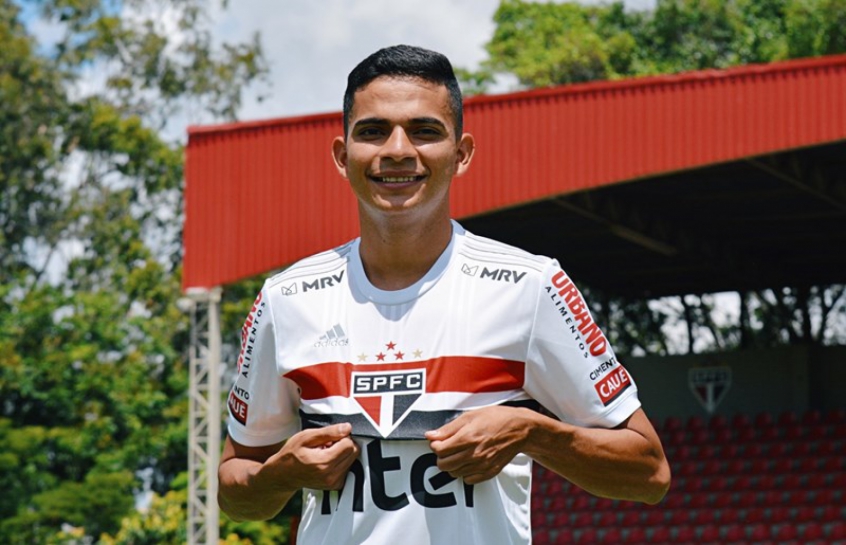 Bruno Rodrigues disputou apenas sete partidas com a camisa do São Paulo. (Foto: Twitter do São Paulo)
