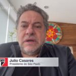 Julio Casares, presidente do São Paulo, faz chamamento à torcida. (Foto: Reprodução/ESPN Brasil)