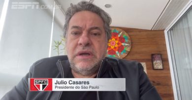 Julio Casares, presidente do São Paulo, faz chamamento à torcida. (Foto: Reprodução/ESPN Brasil)