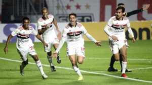 Vitor Bueno marcou na vitória do São Paulo contra o Grêmio por 2 a 1 pelo Brasileirão. (Foto: Marcos Ribolli)