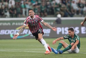 Luciano marca no Palmeiras de novo, e São Paulo vence no Allianz Parque. (Foto: Twitter do São Paulo)