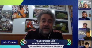 Julio Casares diz que São Paulo encerrou as negociações com Soteldo. (Foto: Reprodução/Central do Mercado)