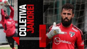 Jandrei é apresentado pelo São Paulo e diz que quer cobrar faltas no clube. (Foto: Twitter do São Paulo)
