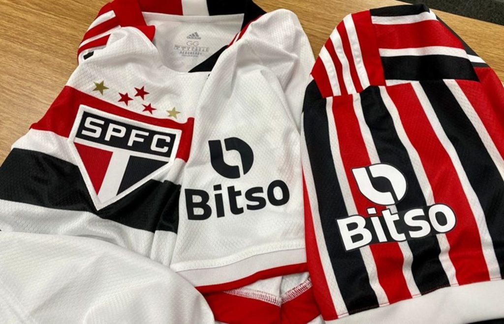 São Paulo anuncia patrocínio com a Bitso. (Foto: Twitter do São Paulo)