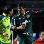 Gustavo Gómez critica arbitragem do jogo em que São Paulo bateu Palmeiras por 3 a 1. (Foto: Twitter do Palmeiras)