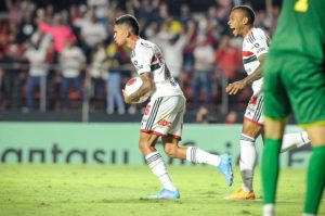 Rodrigo Nestor fez o gol de empate do São Paulo na classificação do time para a semifinal do Paulistão. (Foto: Twitter do Paulistão)