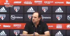 Técnico Rogério Ceni se mostra contrariado com vazamento e diz que não quer mais Pedrinho. (Foto: Twitter do São Paulo)