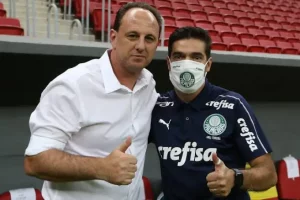 Técnico do São Paulo, Rogério Ceni é pai de Abel Ferreira nos confrontos diretos. (Foto: Cesar Greco/Palmeiras)