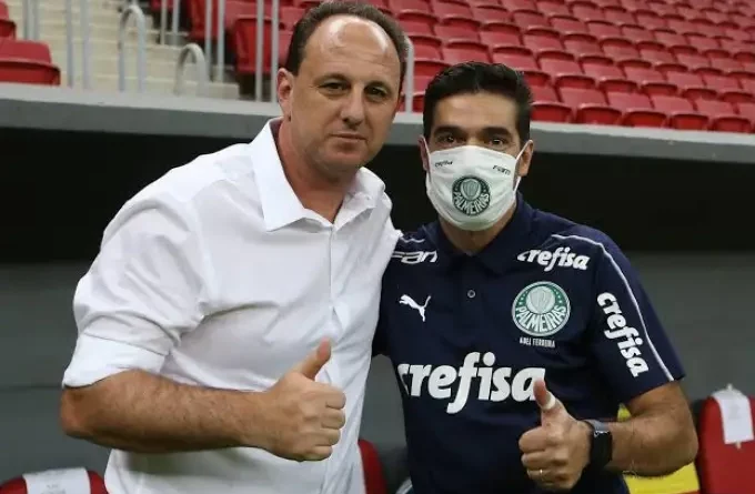 Técnico do São Paulo, Rogério Ceni é pai de Abel Ferreira nos confrontos diretos. (Foto: Cesar Greco/Palmeiras)