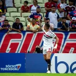 Com gol de Luciano, São Paulo sai na frente, mas cede empate para Fortaleza pelo Brasileirão. (Foto: AGIF)