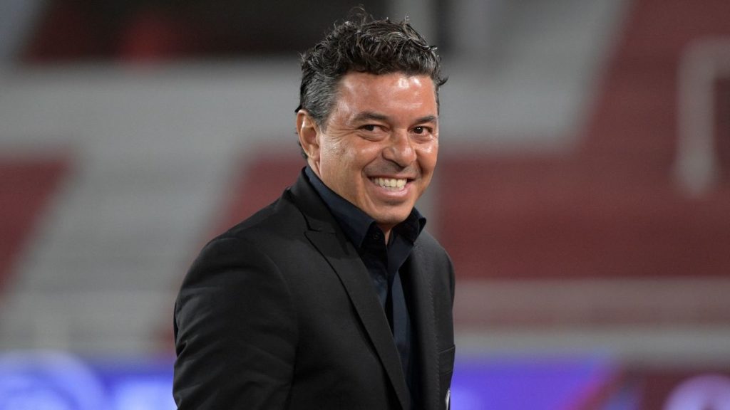 Marcelo Gallardo, técnico do River Plate, vê De La Cruz a seis meses do término do contrato. São Paulo poderia ser destino. (Foto: Twitter do River Plate)