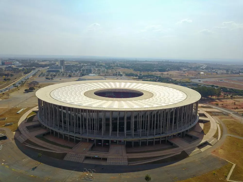 Estádio Mané Garrincha não deverá receber mais final da Sul-Americana. São Paulo está nas oitavas de final do torneio. (Foto: Twitter da Conmebol)