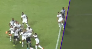 Gol legal? São Paulo questiona gol do Ceará e cobra divulgação do áudio. (Foto: Reprodução/VAR)