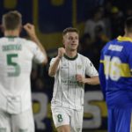Galoppo vira opção para São Paulo, após curtidas de Julio Casares nas redes sociais do jogador. (Foto: Twitter do Banfield)