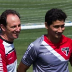 Rogério Ceni e Ganso jogaram juntos no São Paulo. (Foto: Twitter do São Paulo)