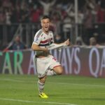 Galoppo fez gol da classificação do São Paulo à final da Copa Sul-Americana contra o Atlético Goianiense. (Foto: Twitter do São Paulo)