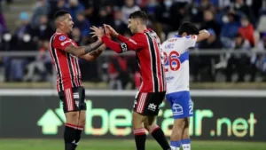 São Paulo tem Calleri e Luciano como principais armas para marcar contra Atlético Goianiense. (Foto: Twitter do São Paulo)