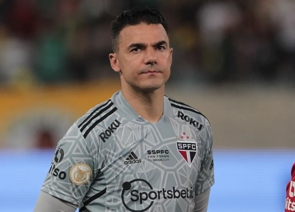 Felipe Alves foi goleiro do São Paulo pela Copa Sul-Americana. (Foto: Twitter do São Paulo)