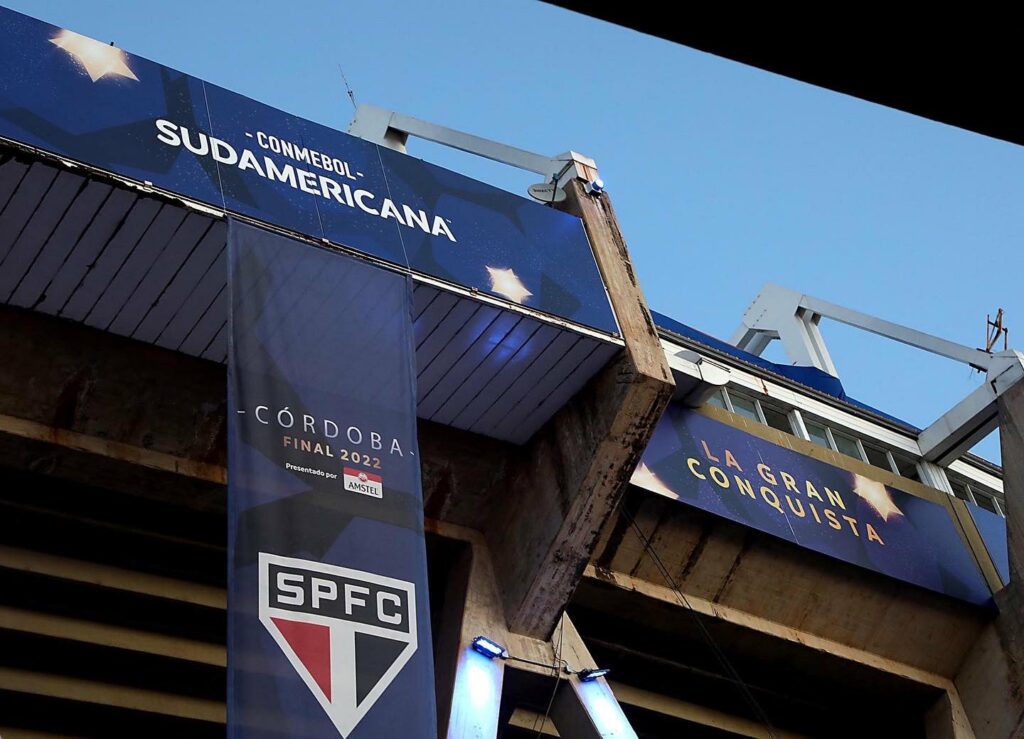 São Paulo jogou decisão da Copa Sul-Americana contra o Del Valle em 2022. (Foto: Twitter do São Paulo)