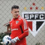 Felipe Alves terminou a temporada 2022 do São Paulo como titular. (Foto: Twitter do São Paulo)