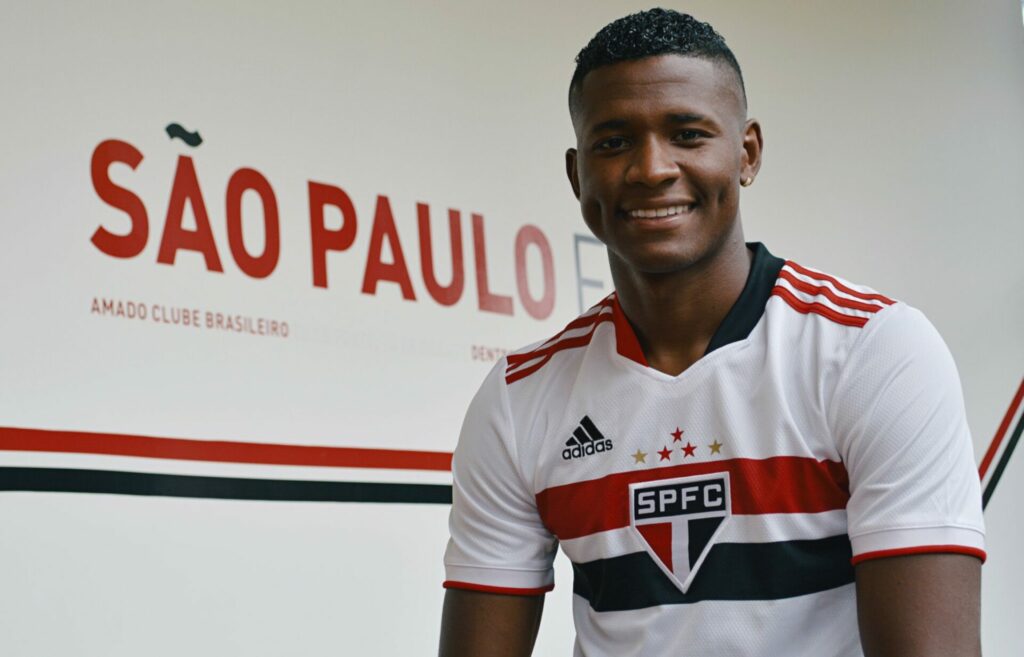 Orejuela chegou ao São Paulo em 2021. (Foto: X do SPFC)