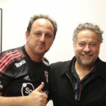 Rogério Ceni é técnico do São Paulo e Casares, presidente do clube. (Foto: Twitter do São Paulo)