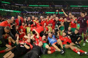 Marrocos avançou contra a Espanha e faz história na Copa do Mundo. (Foto: Twitter da FIFA)