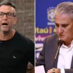 Neto critica Tite por eliminação do Brasil. (Foto: Reprodução Band/Lucas Figueiredo)