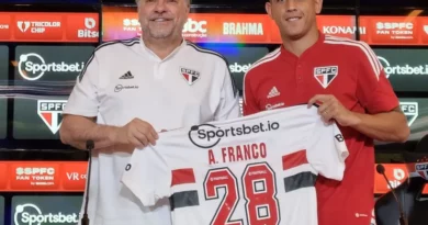 São Paulo apresenta xerifão para a temporada 2023. (Foto: José Edgar/ge)