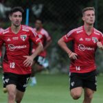 Pedrinho é grande destaque em treinamentos do São Paulo na pré-temporada. (Foto: Twitter do São Paulo)
