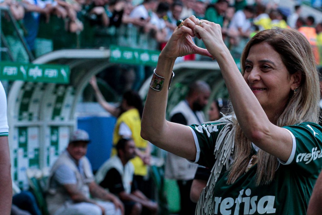 Leila Pereira tenta acordo com São Paulo. (Foto: Twitter do Palmeiras)