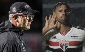 oto: Raul Baretta / Santos FC e Rubens Chiri/São Paulo - Técnico do Santos foi questionado sobre a situação com Calleri.