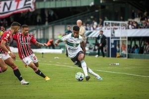 Marcos Paulo marca e São Paulo empata contra Coritiba no Couto Pereira. (Foto: Twitter do São Paulo)