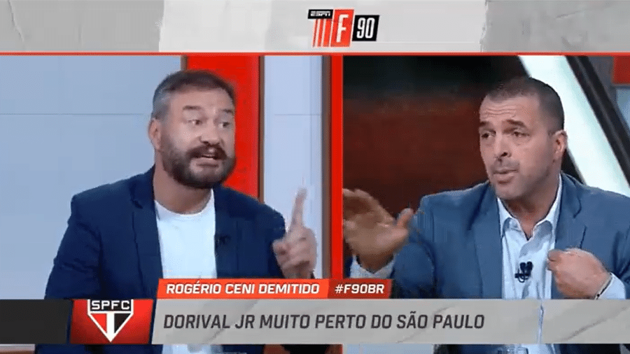 Foto: Reprodução/ESPN - Durante um debate sobre a saída de Ceni do São Paulo, o clima esquentou entre os comentaristas.