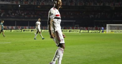 David marcou o gol da vitória do São Paulo contra o Goiás. (Foto: Twitter do São Paulo)