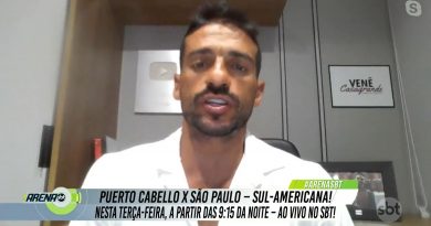 Felipe Alves está fora do São Paulo, diz Venê Casagrande. (Foto: Reprodução/Arena SBT)
