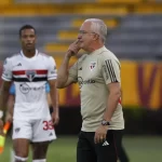 Dorival Jr. reconheceu situação do São Paulo após o empate. (Foto: Twitter da Sul-Americana)