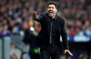 Simeone quer levar meia do São Paulo. (Foto: Twitter do Atlético de Madrid)