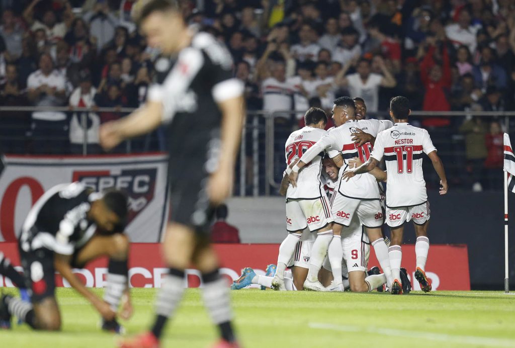 São Paulo vence Vasco pelo Brasileirão no primeiro turno de 2023. (Foto: Twitter do SPFC)