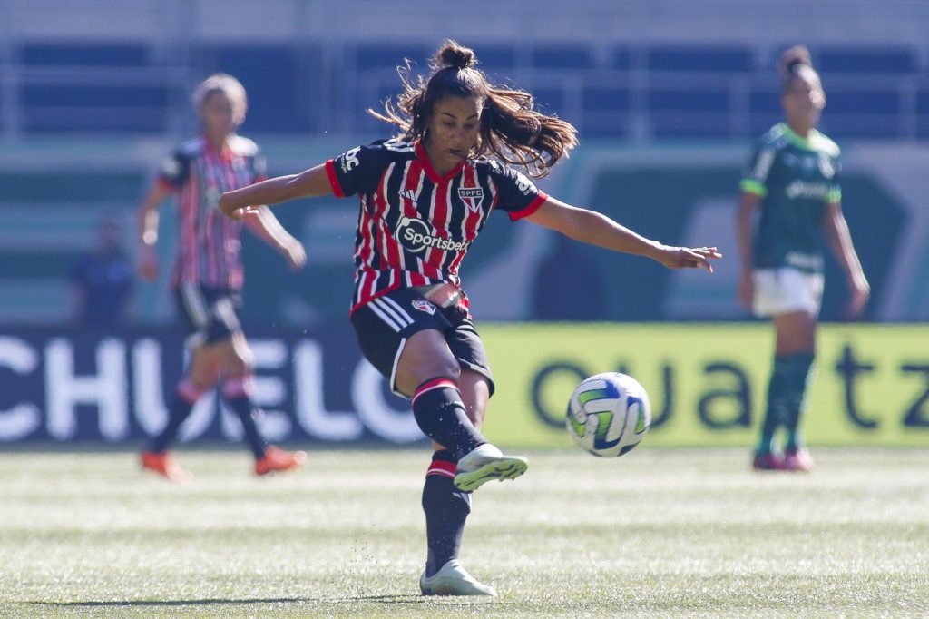 São Paulo vence Palmeiras no Allianz Parque e avança para semifinal do Brasileirão Feminino. (Foto: Twitter do São Paulo Feminino)