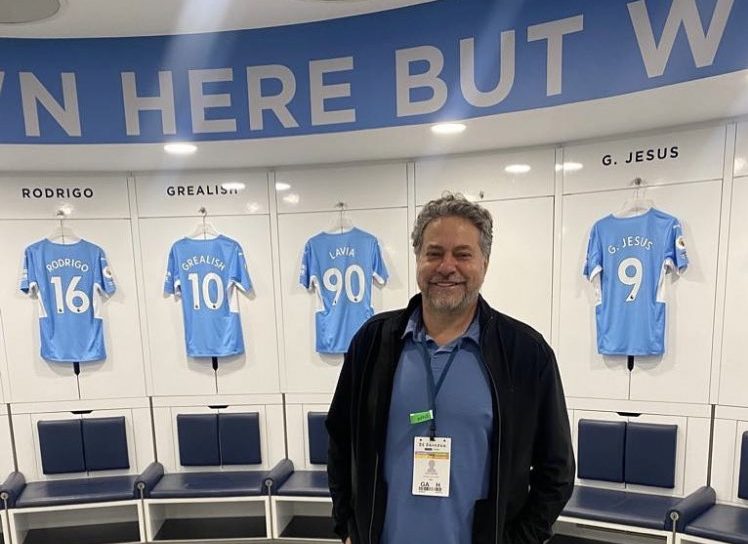 Presidente do São Paulo em visita ao Manchester City. (Foto: Reprodução Instagram)