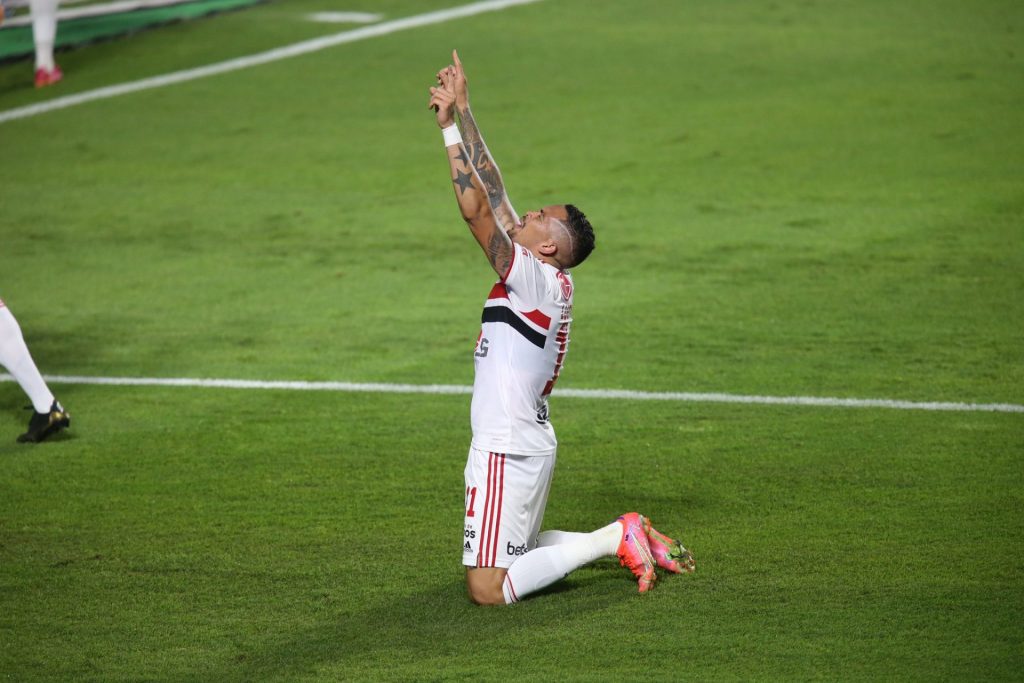 Luciano fez gol do título paulista do Sâo Paulo contra Palmeiras em 2021. (Foto: twitter do São Paulo)