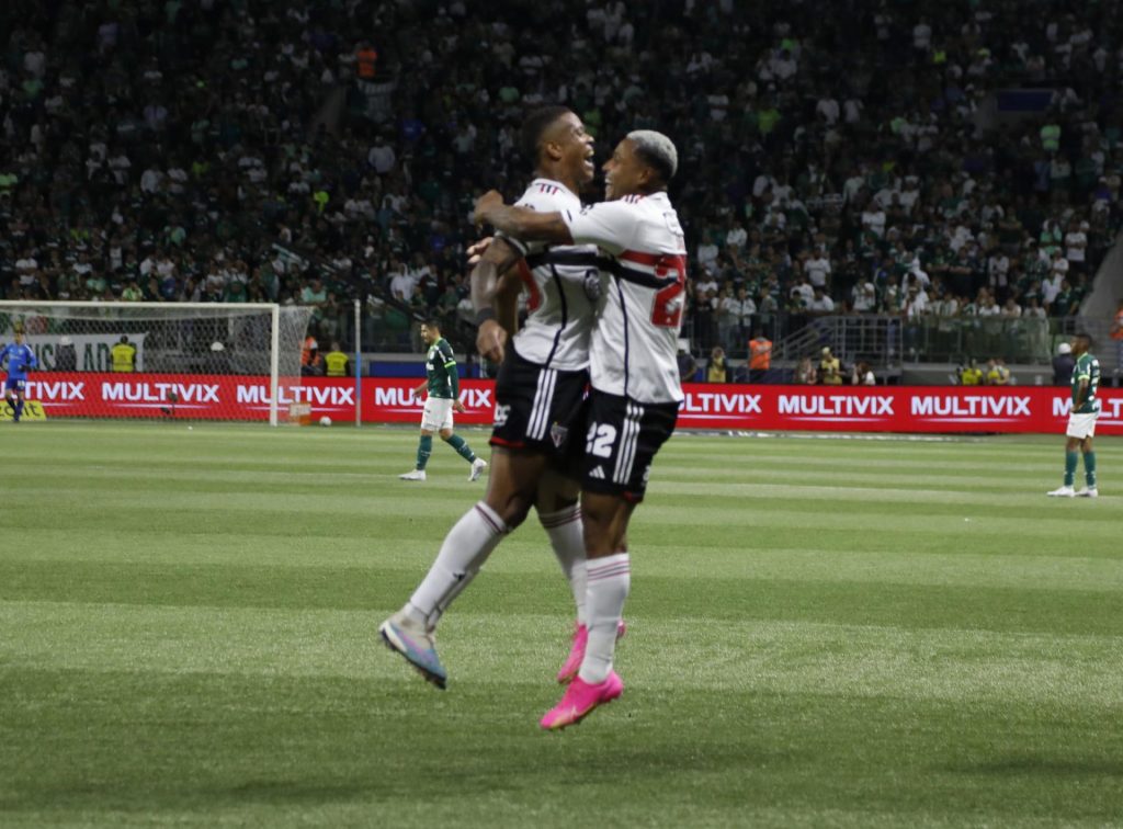 Caio Paulista e David foram destaques do São Paulo contra o Palmeiras pela Copa do Brasil. (Foto: Twitter do São Paulo)