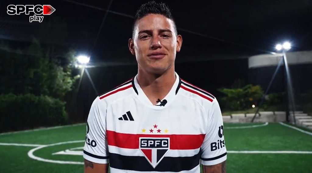 São Paulo divulga vídeo de apresentação de James Rodríguez. (Foto: Reprodução Instagram São Paulo)