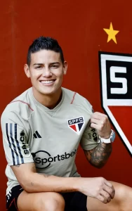 James Rodríguez deve começar entre os titulares contra o Botafogo. (Foto: Divulgação/São Paulo)
