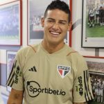 James pode estrear contra o Flamengo.(Foto: Twitter do São Paulo)