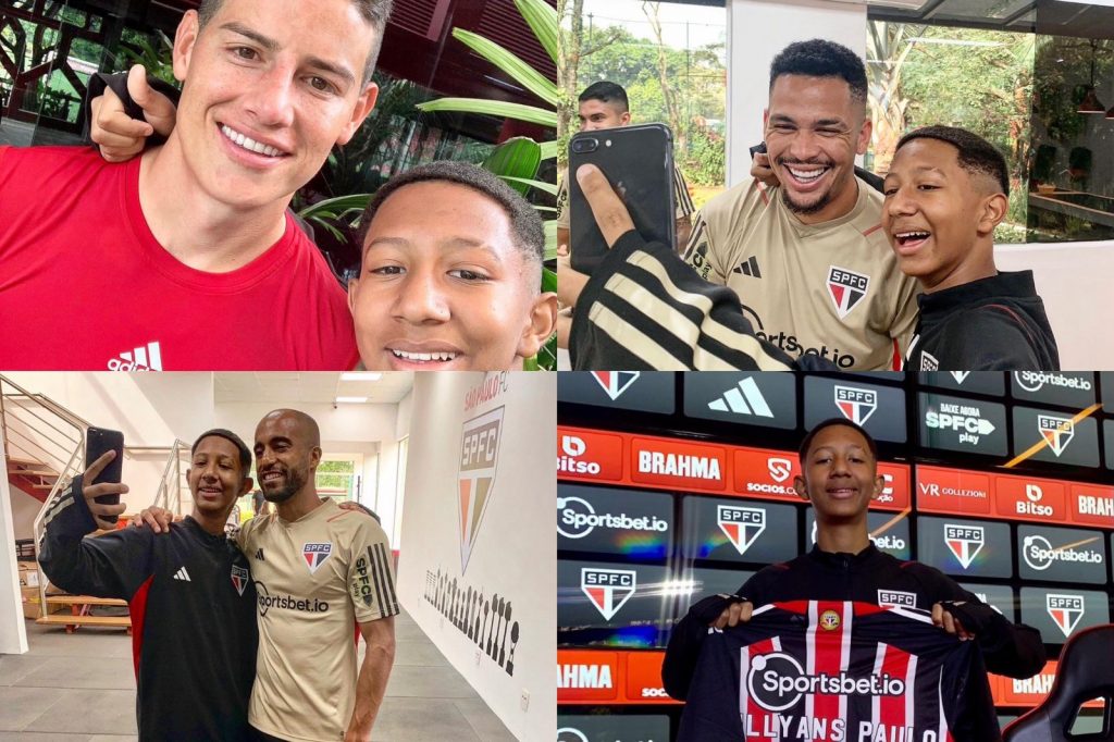Torcedor do São Paulo vitima de racismo esteve no CT neste sábado (12).