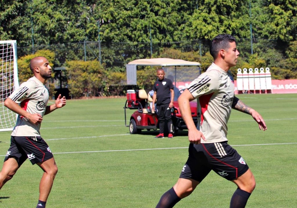 Dupla de reforços tem impressionado à todos no CT. (Foto: Twitter do São Paulo)