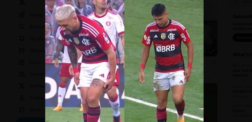 Adversário do São Paulo na final, dupla do Flamengo deixa campo com lesão.