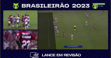Lateral do São Paulo criticou a marcação do pênalti. (Foto: Reprodução Premiere).
